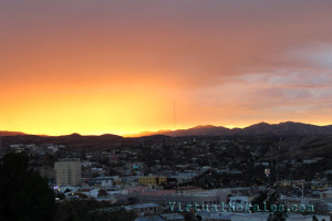 colorful evening skies over ambos nogales