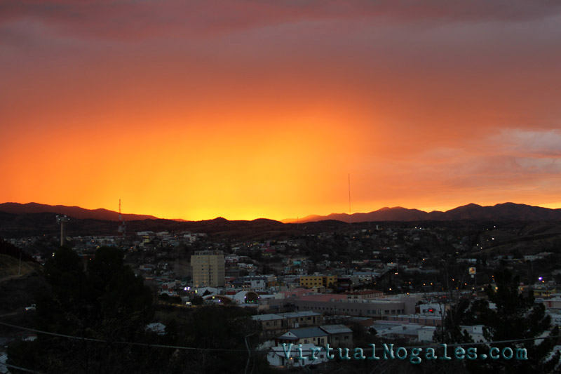 colorful evening skies over ambos nogales