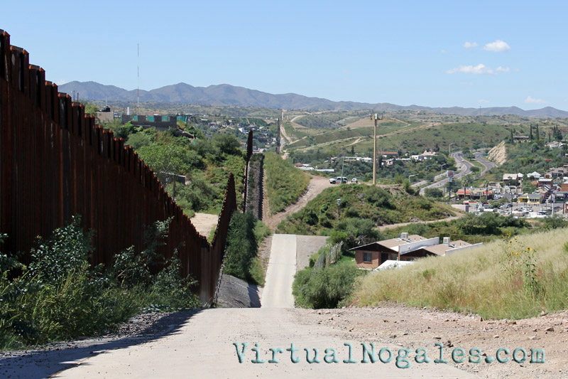 The Mexico border wall that bisects Ambos Nogales