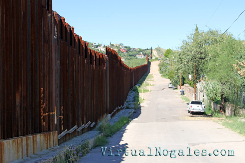 The Mexico border wall that bisects Ambos Nogales